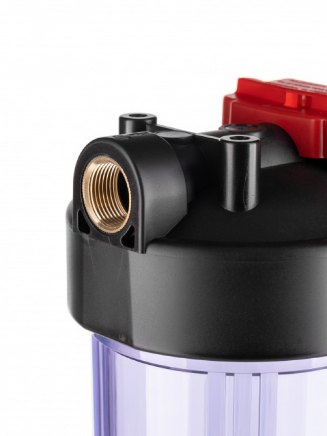 Корпус Гейзер 10BB с латунными вставками (прозрачный)