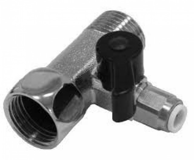 Узел подключения (адаптер-вентиль) 1/2"х1/4"х1/2"