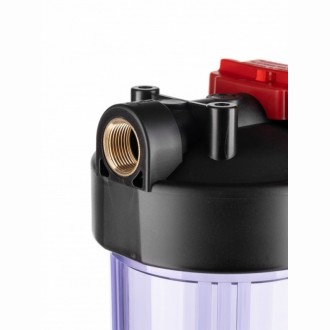 Корпус Гейзер 10BB с латунными вставками (прозрачный)